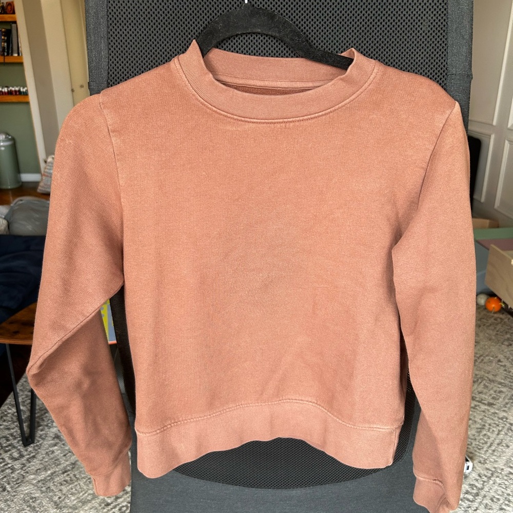 MATE the Label Women's Crew Neck Sweater in Rust